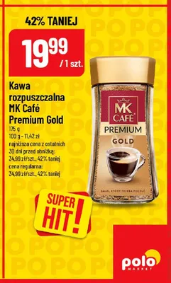 Kawa rozpuszczalna MK Café Premium Gold promocja w POLOmarket