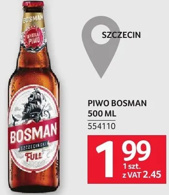 Piwo Bosman 500 ml promocja w Selgros