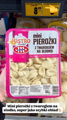 Mini pierożki z twarogiem na słodko Bistro minutka promocja w Biedronka