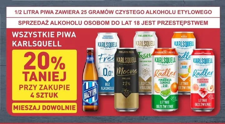 Piwo Karlsquell promocja w Aldi
