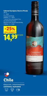 Wino czerwone Cabernet Sauvignon Reserva Privada Deluxe promocja w Lidl