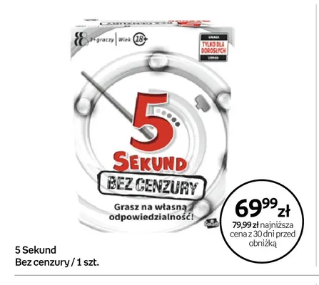 Gra planszowa 5 Sekund Bez cenzury promocja w Empik