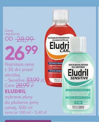 Płyn do płukania jamy ustnej Eludril Care promocja w Super-Pharm