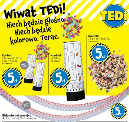 Konfetti 75 g promocja w Tedi