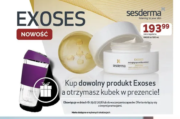 Krem pod oczy i do ust Sesderma Exoses Anti-aging promocja w Ziko Dermo