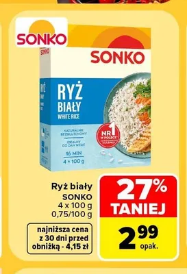 Ryż biały Sonko 4-pak promocja w Carrefour Market