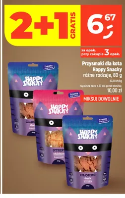 Przysmaki dla kota Happy Snacky Strips chicken kurczak promocja w Dealz