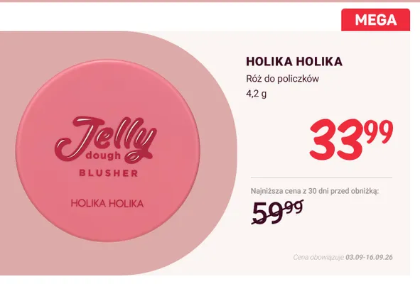 Róż do policzków Holika promocja w Rossmann