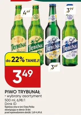 Piwo Trybunał promocja w Chata Polska