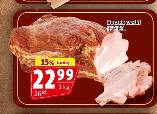 Boczek carski Pekpol promocja w Prim Market