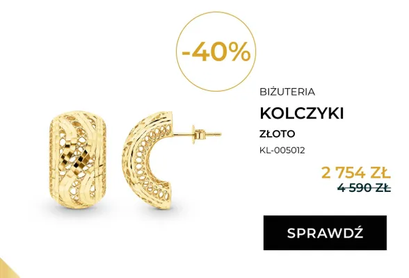 Kolczyki złote Briju Auri KL-005012 promocja w Briju