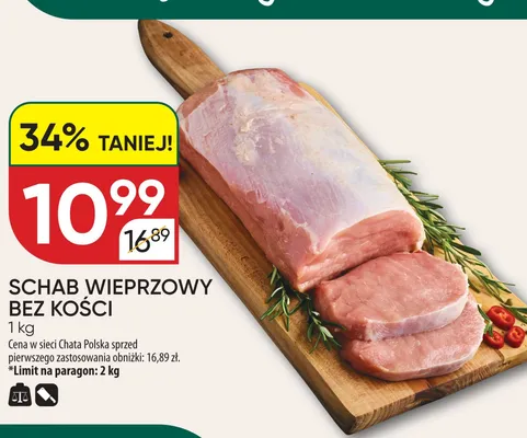 Schab wieprzowy bez kości promocja w Chata Polska