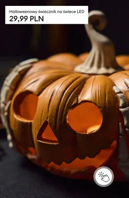 Halloweenowy świecznik na świece LED promocja w Sinsay