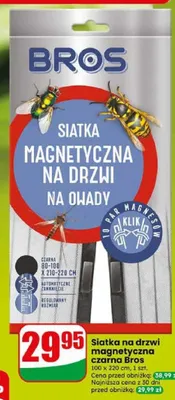 Siatka na drzwi magnetyczna czarna Bros promocja w Dino