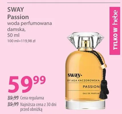 Woda perfumowana damska Passion promocja w Hebe