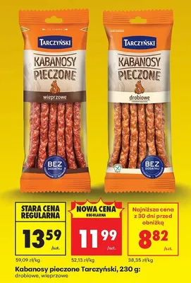 Kabanosy pieczone wieprzowe promocja w Biedronka