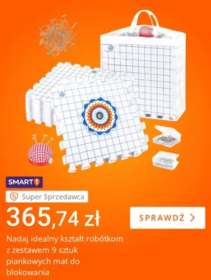Piankowe maty do blokowania 9-pak promocja w Allegro
