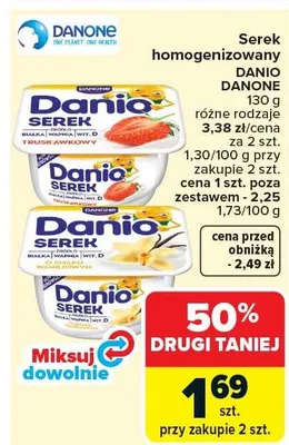 Serek homogenizowany różne rodzaje promocja w Carrefour Market