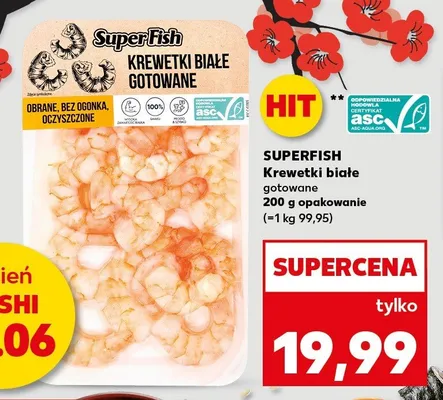 Krewetki białe gotowane SuperFish promocja w Kaufland