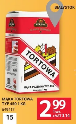 Mąka tortowa typ 450 1 kg promocja w Selgros