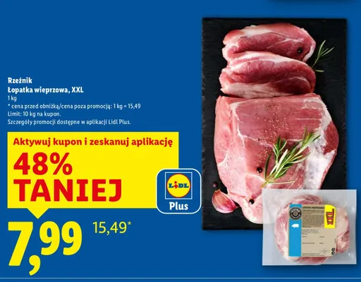 Łopatka wieprzowa, XXL promocja w Lidl