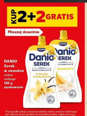 Serek w saszetce bananowy Danio promocja w Kaufland
