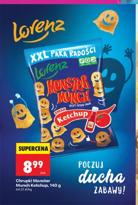 Chrupki Monster Munch Ketchup Lorenz promocja w Biedronka