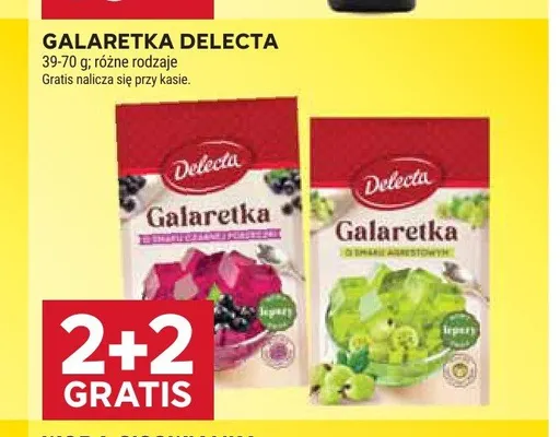 Galaretka Delecta o smaku agrestowym promocja w Stokrotka