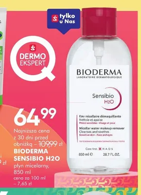 Płyn micelarny Bioderma Sensibio H2O promocja w Super-Pharm