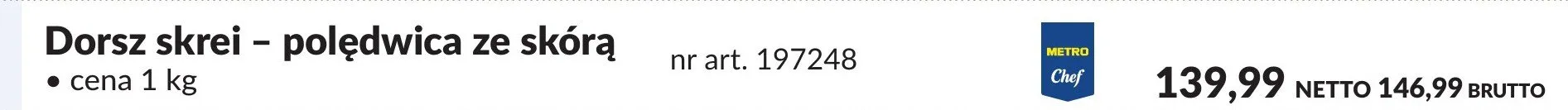 Dorsz skrei - polędwica ze skórą promocja w Makro