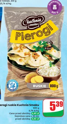 Pierogi ruskie Kuchnia Smaku promocja w Dino
