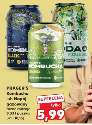 Kombucha lub Napój gazowany różne rodzaje promocja w Kaufland