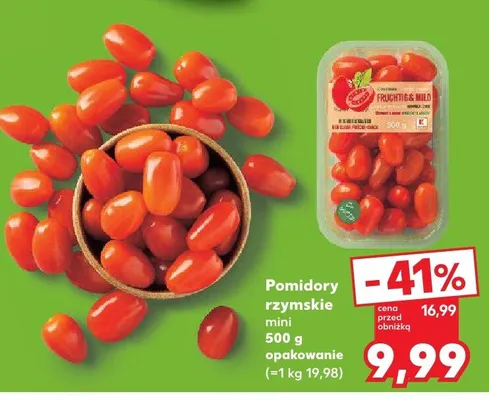 Pomidory rzymskie mini promocja w Kaufland