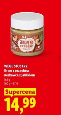 Krem z orzechów nerkowca z jabłkiem WEGE SIOSTRY promocja w Lidl
