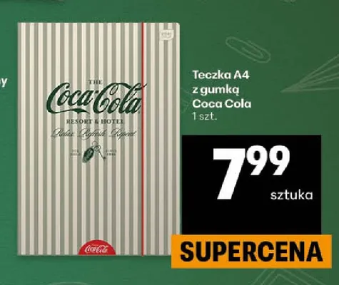 Teczka A4 z gumką Coca-Cola promocja w Delikatesy Centrum