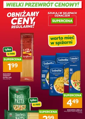 Makaron spaghetti Extra Line promocja w Stokrotka