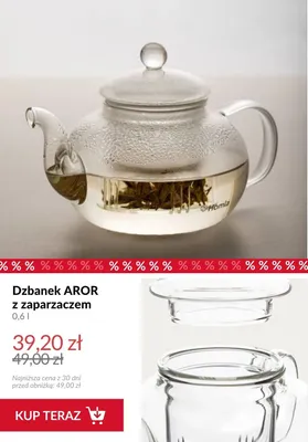 Dzbanek z zaparzaczem Homla AROR 0,6 l promocja w Homla