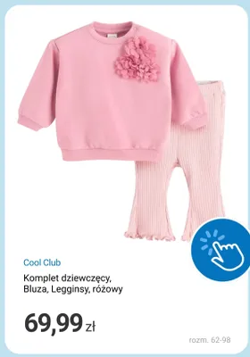 Komplet dziewczęcy bluza legginsy Cool Club różowy promocja w Smyk