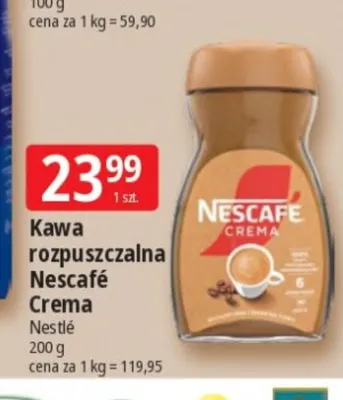 Kawa rozpuszczalna Nescafé Crema promocja w Leclerc