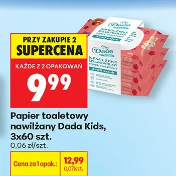 Papier toaletowy nawilżany Dada Kids promocja w Biedronka