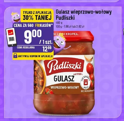 Gulasz wieprzowo-wołowy Pudliszki promocja w POLOmarket