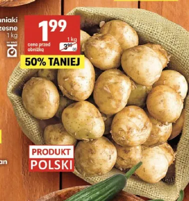 Ziemniaki wczesne polskie promocja w Delikatesy Centrum
