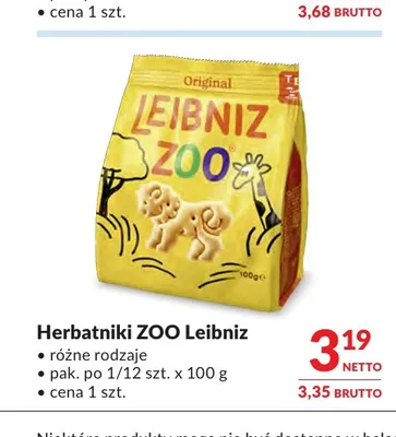 Herbatniki ZOO Leibniz promocja w Makro