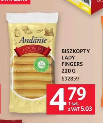 Biszkopty Lady Fingers Andante promocja w Selgros