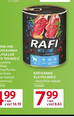 Karma dla psa Rafi 800 g promocja w Selgros