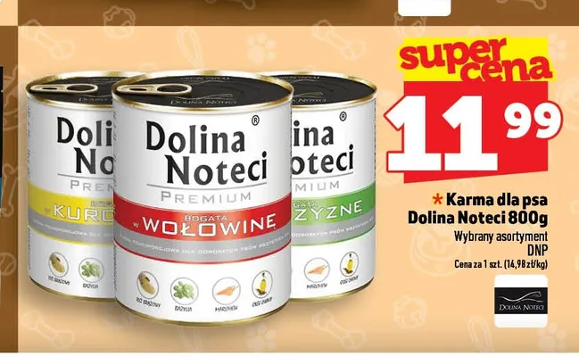 Karma dla psa Bogata w wołowinę Dolina Noteci Premium promocja w TOPAZ