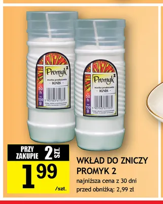 Wkład do zniczy Promyk 2 promocja w Gram Market