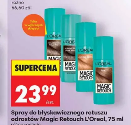 Spray do błyskawicznego retuszu odrostów L'Oreal Magic Retouch promocja w Biedronka