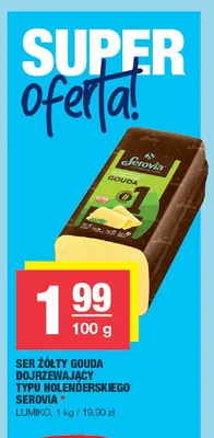 Ser żółty Gouda dojrzewający typu holenderskiego Serovia promocja w SPAR