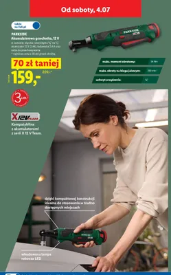 Akumulatorowa grzechotka Parkside promocja w Lidl